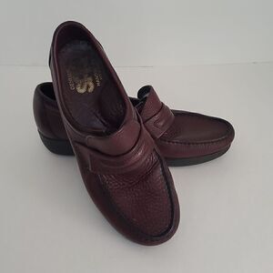 SAS Men's Alamo Leather Slip-On Loafers Burgundy Size 8 1/2M